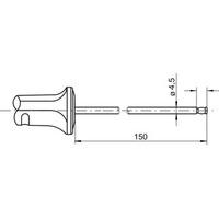 Capteur de température thermocouple avec poignée - Mesure sur surface plane métallique - NiCr-Ni - Référence : FTA420L0150H_0