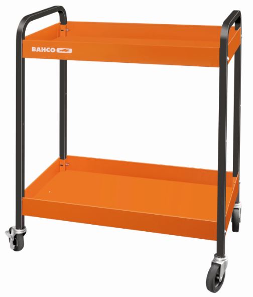 Chariot en aluminium à deux plateaux - Orange - 759 mm x 432 mm x 1 025 mm - 1470KC2_0