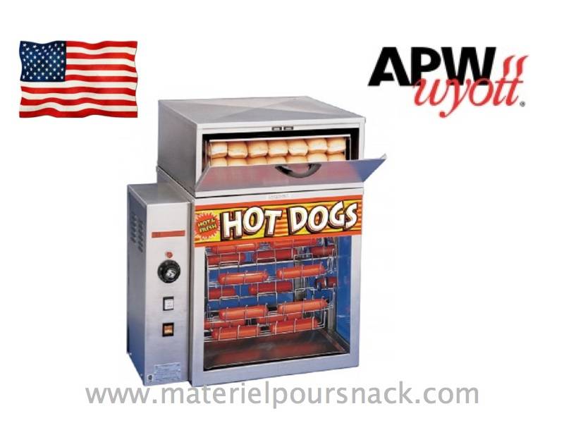 Chauffe-saucisses APW Wyott DR-2A - inox, fabrication USA, 150 hot-dogs/heure_0
