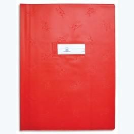 ELBA  PROTÈGE-CAHIER EN PVC OPAQUE GRAIN PICTO 18/100È FORMAT 17X22 ROUGE