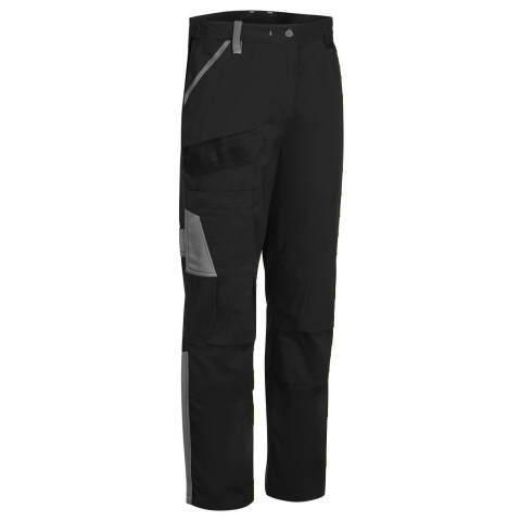 LOT DE 2 - PORTWEST CD111 PANTALON DE TRAVAIL EN COTON BICOLORE WX1 NOIR/GRIS - TAILLE 50 - STANDARD
