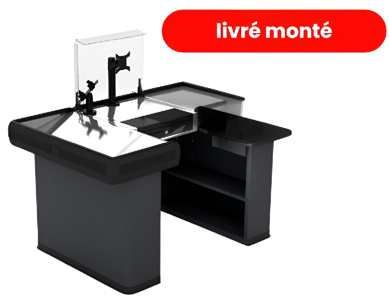 Meuble de caisse compact - 1500 mm - avec options et accessoires_0