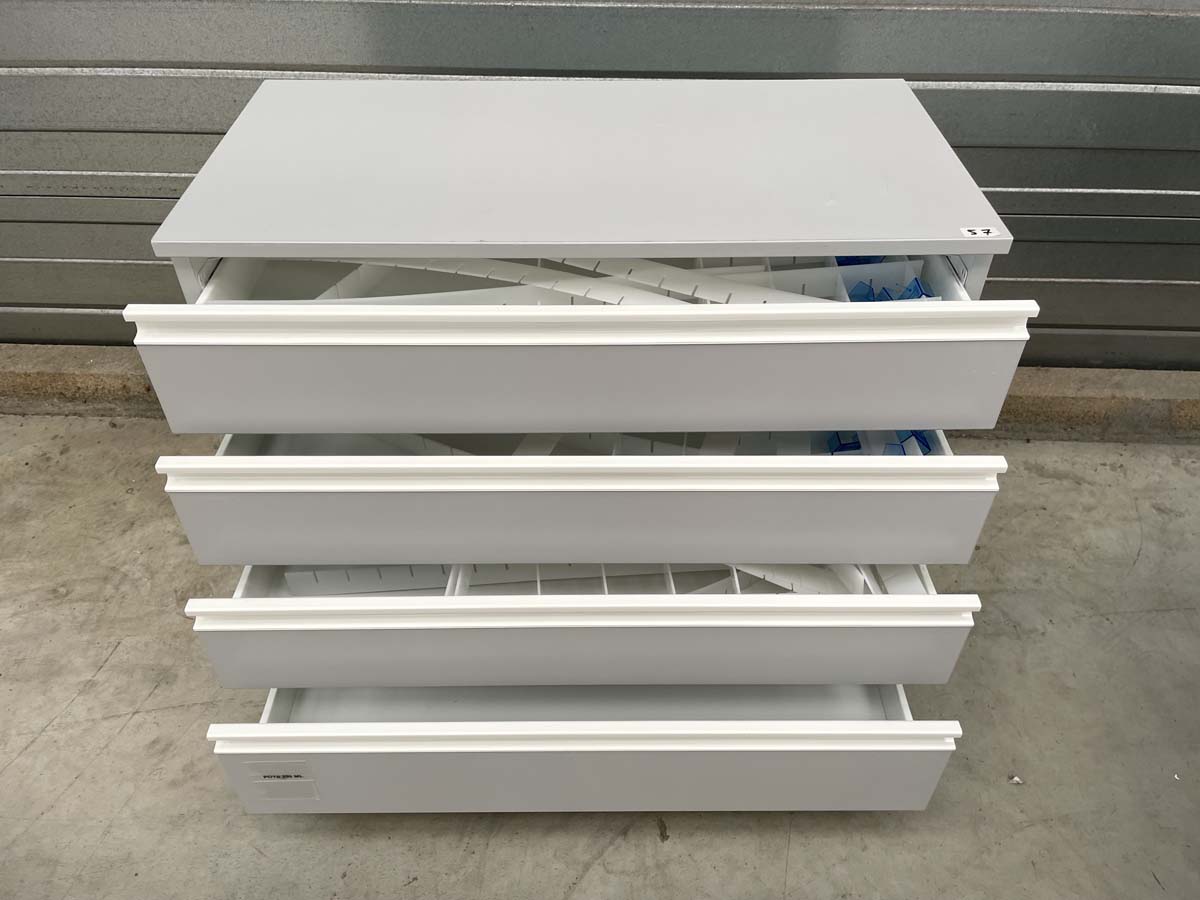 Meuble sous paillasse de laboratoire d'occasion - 4 tiroirs - Réf. P21091209_1