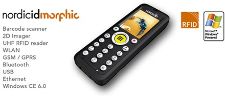 Terminal portable Morphic Nordic ID - scanner laser, imageur 2D et lecteur RFID UHF - compatible WLAN et GPRS_0
