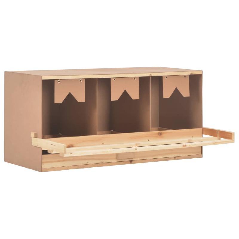 Vidaxl pondoir 3 compartiments 96x40x45 cm bois de pin massif 170656_0