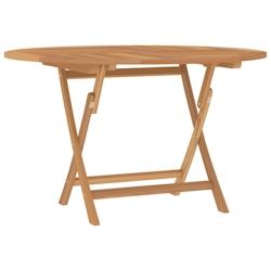 VidaXL Table pliable de jardin Ø 110x75 cm bois massif de teck - marron Bois massif 362618_0