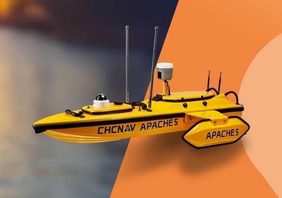 Apache5 USV - Drone marin CHCNAV - Fibre de carbone - Flux vidéo temps réel 2 km - Triple coque pour relevés maritimes_0