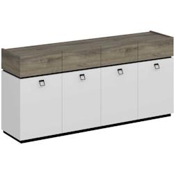 Buffet 4 portes 4 tiroirs en aggloméré Zara Hanah Home - blanc 8684283463077_0