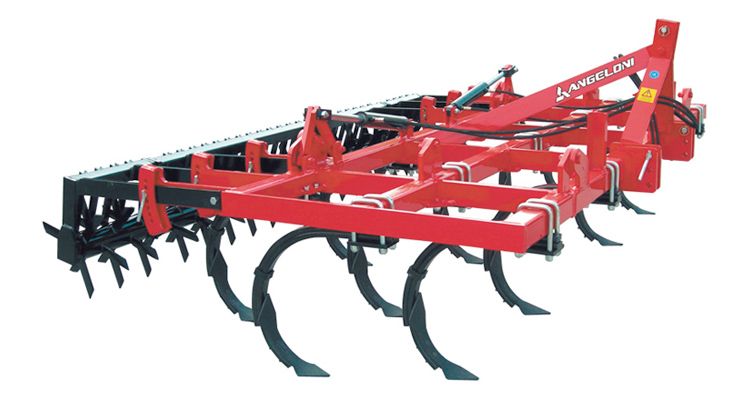 Cab - cultivateur agricole Angeloni - dents à ressort bilame, rouleaux agricoles et ouverture hydraulique - poids 520 à 1010 kg_0