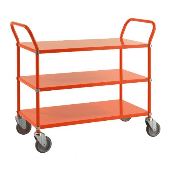 Chariot de service 3 tablettes Orange_0