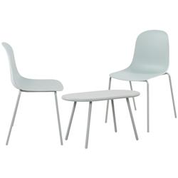 CLP Ensemble de 2 sièges Veldin Turquoise - vert plastique 326231_0
