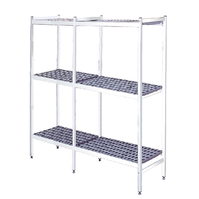 EURAST - Étagères en duralumin 3 niveaux - 2390x470x1700 mm - 23904300 - inox 23904300_0