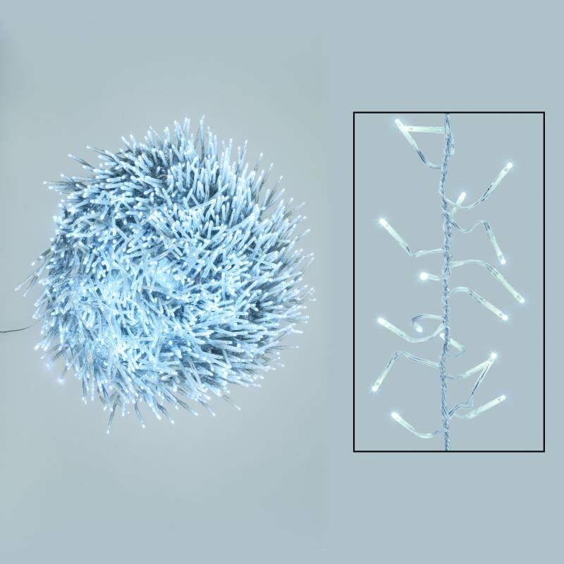 Guirlande Boa 12cm 22M 2200 miniLed blanc froid 8 jeux câble transparent Lotti - 8024199068179_0