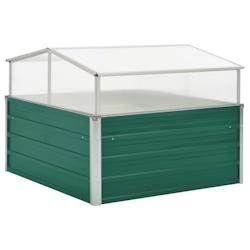 Helloshop26 - Serre 100 x 100 x 77 cm acier galvanisé vert 02_0001739 - 3000088251537_0