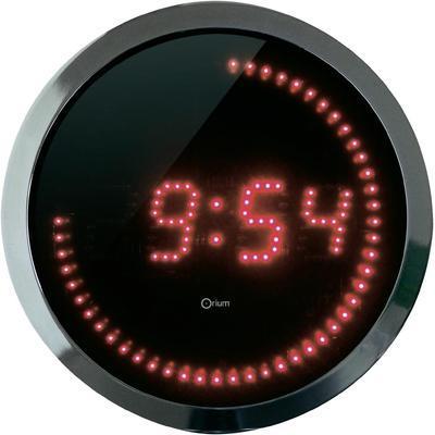 HORLOGE MURALE LED ROUGES ORIUM 11664 (L X L X H) 30 X 4.5 X 30 CM NOIR