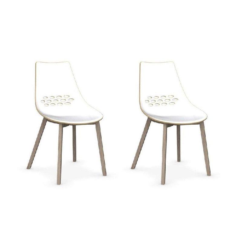 Lot de 2 chaises JAM W nougat - Piétement en frêne naturel - Design moderne et coloré - Fabrication italienne_0
