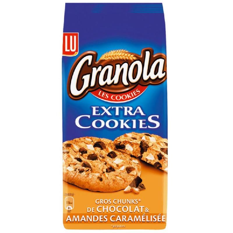 LU PAQUET DE GÂTEAUX GRANOLA EXTRA COOKIES CHOCOLAT ET AMANDES 184 G (PRIX À L'UNITÉ)