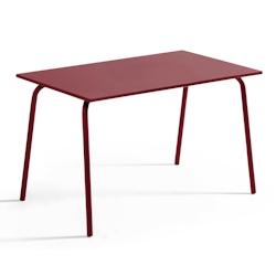 Oviala Business Table de jardin en acier 120 x 70 cm pourpre - violet acier 113903_0
