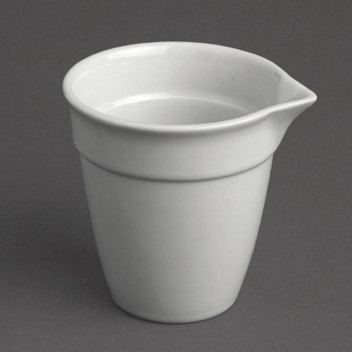 POTS À LAIT BISTRO EN PORCELAINE BLANCHE OLYMPIA 100 ML - LOT DE 12