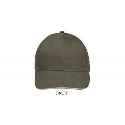 Sol's - Casquette 6 panneaux BUFFALO Kaki Army / Beige Taille Unique - Taille unique vert 3660734090639_0