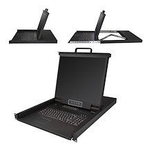 StarTech.Com Console KVM à Montage Rack 16 ports avec Câbles de 1,82m - Switch KVM Intégré avec Écran LCD 19