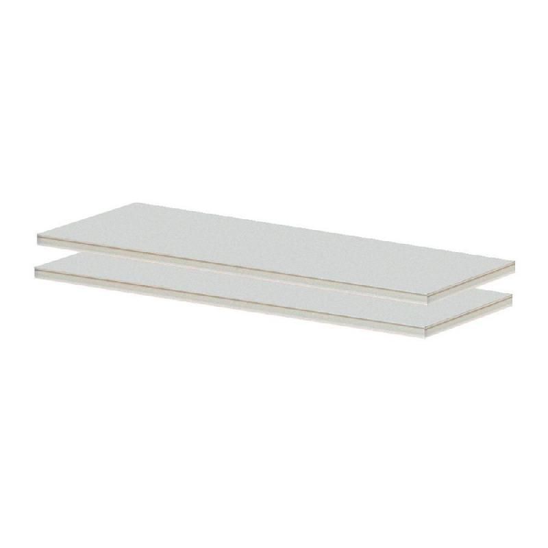 TABLETTES SUPPLÉMENTAIRES POUR RAYONNAGE DE BUREAU POLYVALENT - LARGEUR  CM (LOT DE 2)