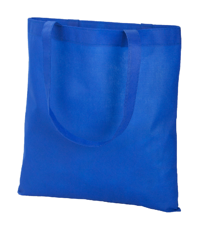 Tote bag publicitaire non-tissé - coutures cousues - anses longues - 70 g/m² - couleur bleue_0
