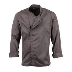 Veste de cuisine mixte légère à fermeture éclair Hartford Chef Works Urban gris graphite XL - XL gris BB263-XL_0