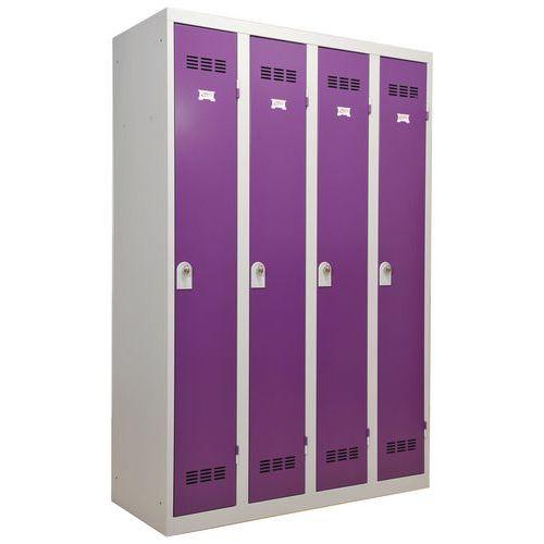 Vestiaire industrie propre 4 serrure gris clair violet_0