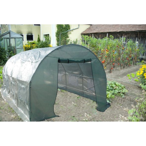 46437 - Bâche de remplacement pour serre tunnel 18 m² en polyéthylène 140 g/m² - Habrita_0
