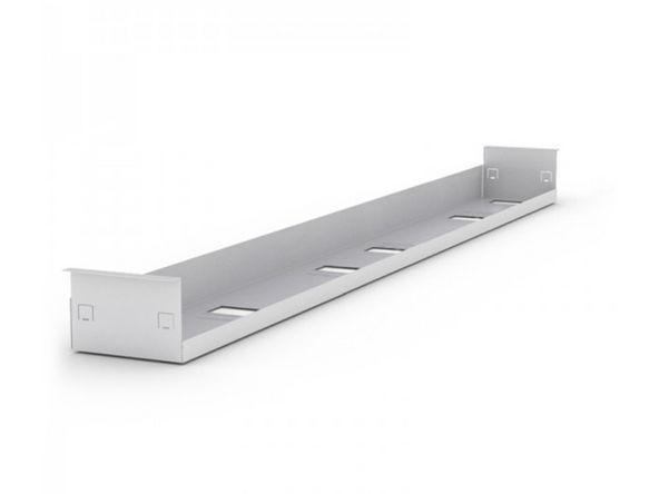 Goulotte horizontale pour bureau individuel - Carbone - 140/160 cm - Métal - Garantie 3 ans_0