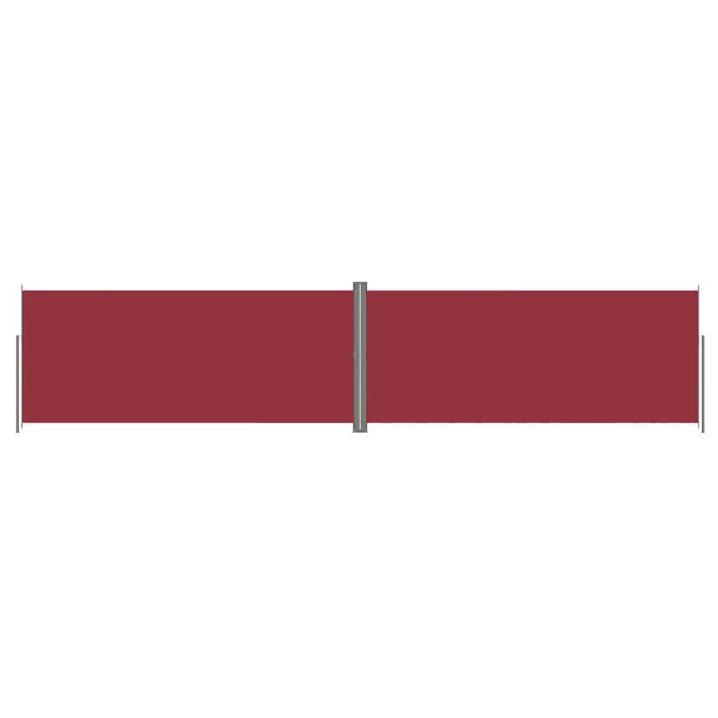 Auvent paravent store brise-vue latéral rétractable - Protection visuelle rouge 220 x 1000 cm - Jardin, terrasse, balcon_0
