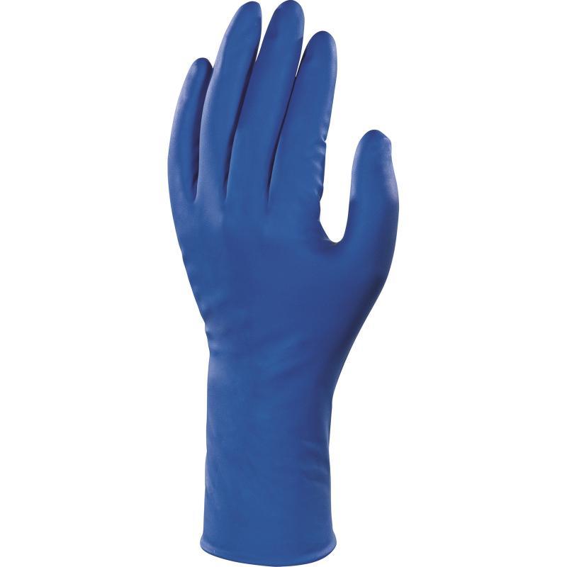 Boîte de 50 gants jetables en latex naturel non poudré - longueur 30 cm - épaisseur 0,25 mm - réf. V1383_0