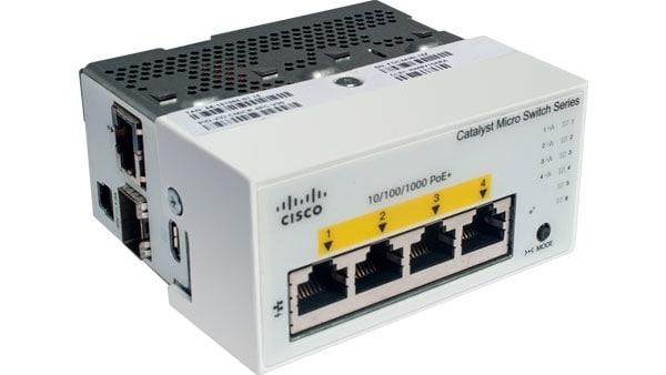 Cisco CMICR-4PS commutateur réseau Géré L2 Gigabit Ethernet (10/100/1000) Connexion Ethernet, supportant l'alimentation via ce port (PoE) Gris_0