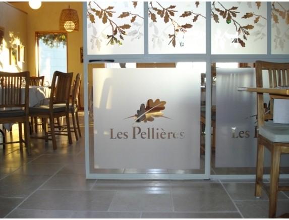 Cloison mobile ouvrante ou coulissante - vitrage feuilleté Plastofloat - décors sablés uniques_0