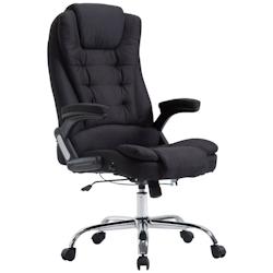 CLP Fauteuil de chef Thor en tissu Noir - noir textile 192149501_0