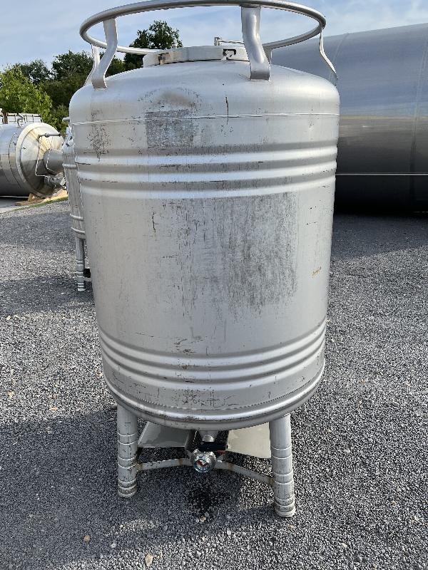 Container inox rond 1000 L - CON021 - Hauteur 1850 mm, Diamètre 1000 mm_0
