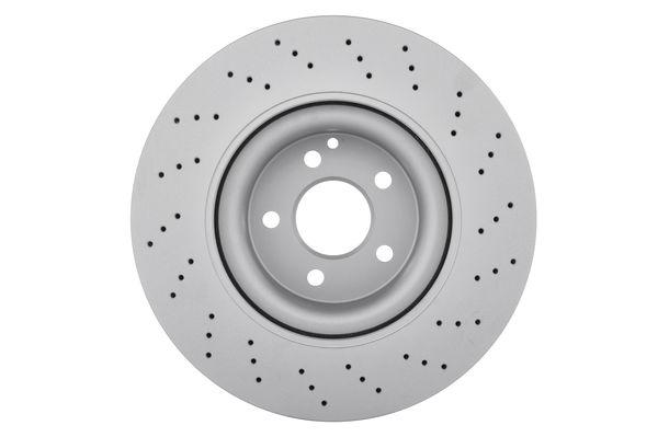 Disque de frein Bosch 0986479413 - avant - poinçonné ventilé - 5 trous_0