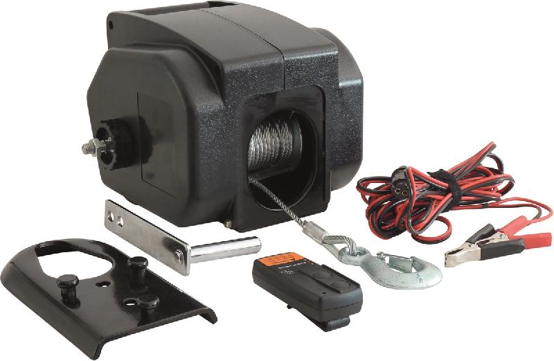 DRAKKAR-EQUIPEMENT - Treuil de traction électrique 12V 900kg avec télécommande sans fil - Réf. 15254_0