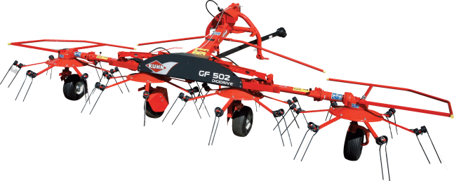 Faneuse GF 102 - Kuhn - 4 à 6 rotors - Largeur de travail 4,22 à 6,40 m_0