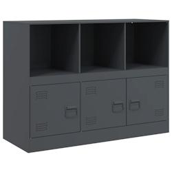 HELLOSHOP26 - Buffet bahut commode armoire meuble de rangement organisateur cuisine salle de séjour salon 99 x 39 x 73 cm acier anthracite 02_002971_0