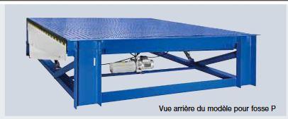 Niveleur de quai hydraulique - modèle de fosse P - pour construction et rénovation - ouvert sur 3 côtés_0