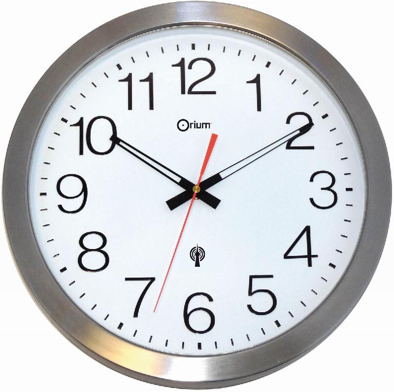 Orium Horloge étanche, radio-pilotée, sur pile, diam. 35 cm, coloris inox/blanc - 2113850961_0