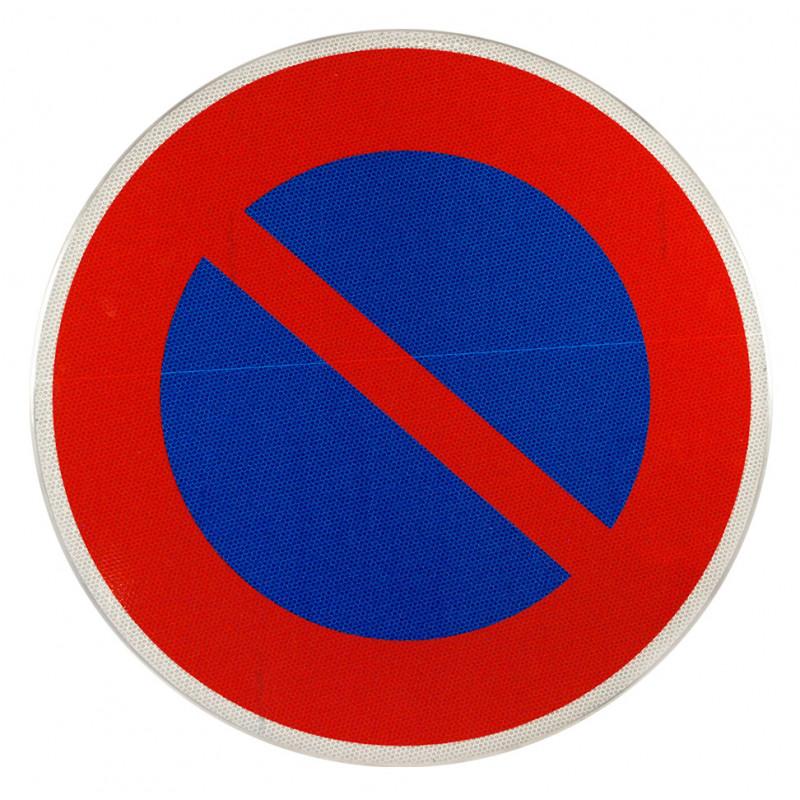 Panneau B6A1 - Stationnement interdit - Certifié Ascquer - Fabriqué en France_0