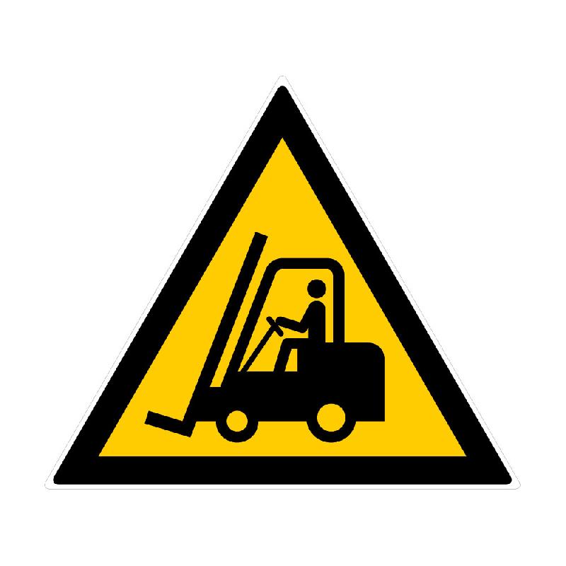 Panneau triangle danger chariots H.300 mm_0