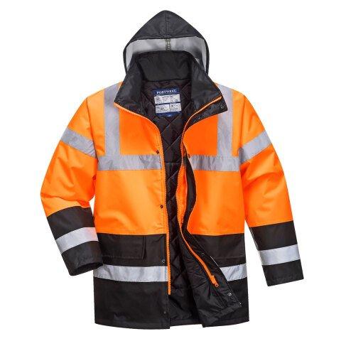 PORTWEST S467 PARKA HV BICOLORE ORANGE/NOIR - TAILLE XL