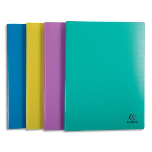 PROTEGE DOCUMENT EXACOMPTA FOREVER YOUNG 30 POCHETTES/60 VUES PP RECYCLE 5/10E - COLORIS ASSORTIS FUN - LOT DE 6