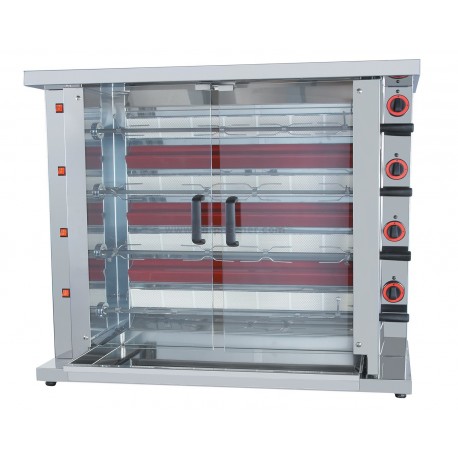 Rôtissoire 4 broches - 20 poulets - acier inoxydable - RT420M2_0