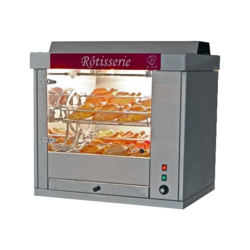 Rôtissoire à balancelles COMETE - tout inox - 3 ou 4 balancelles - système de résistances épingle - alimentation TRIPHASE 380 V_0