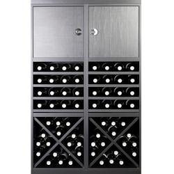 Armoire avec 2 portes Série Merlot 653023 - noir Bois massif 653023_0